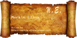 Merkle Elina névjegykártya